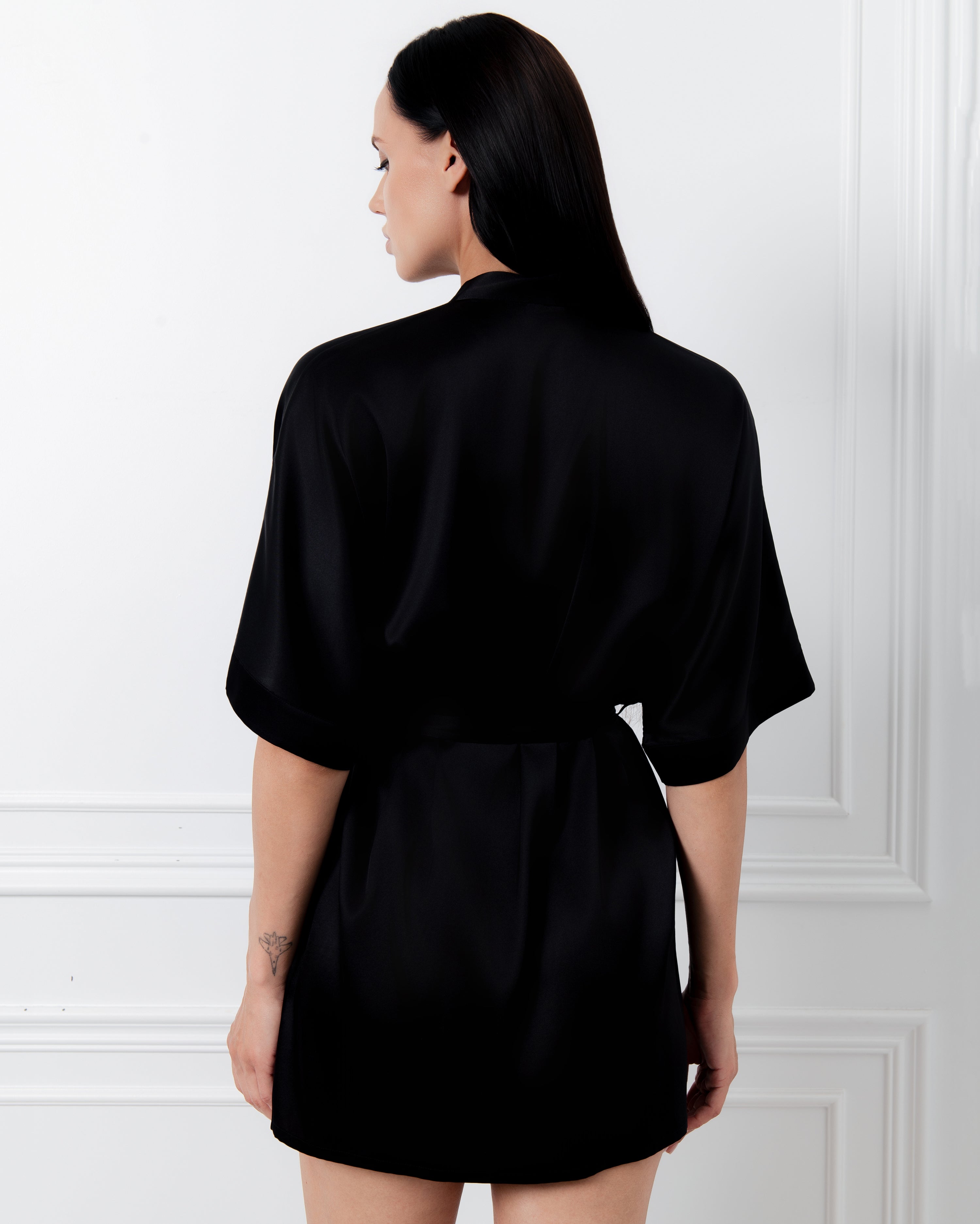 Silk Kimono 04127SL black