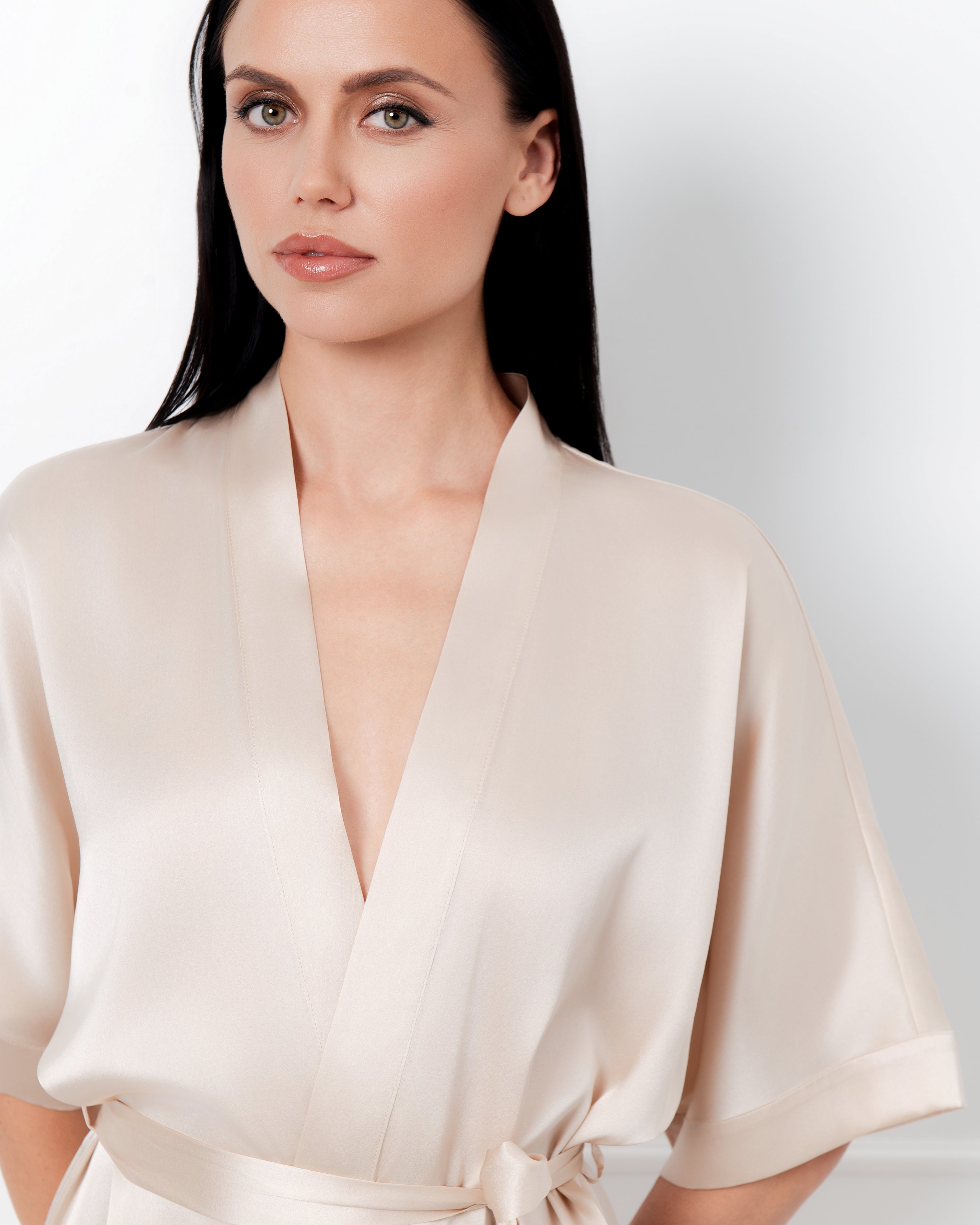 Silk Kimono 04127SL champagne