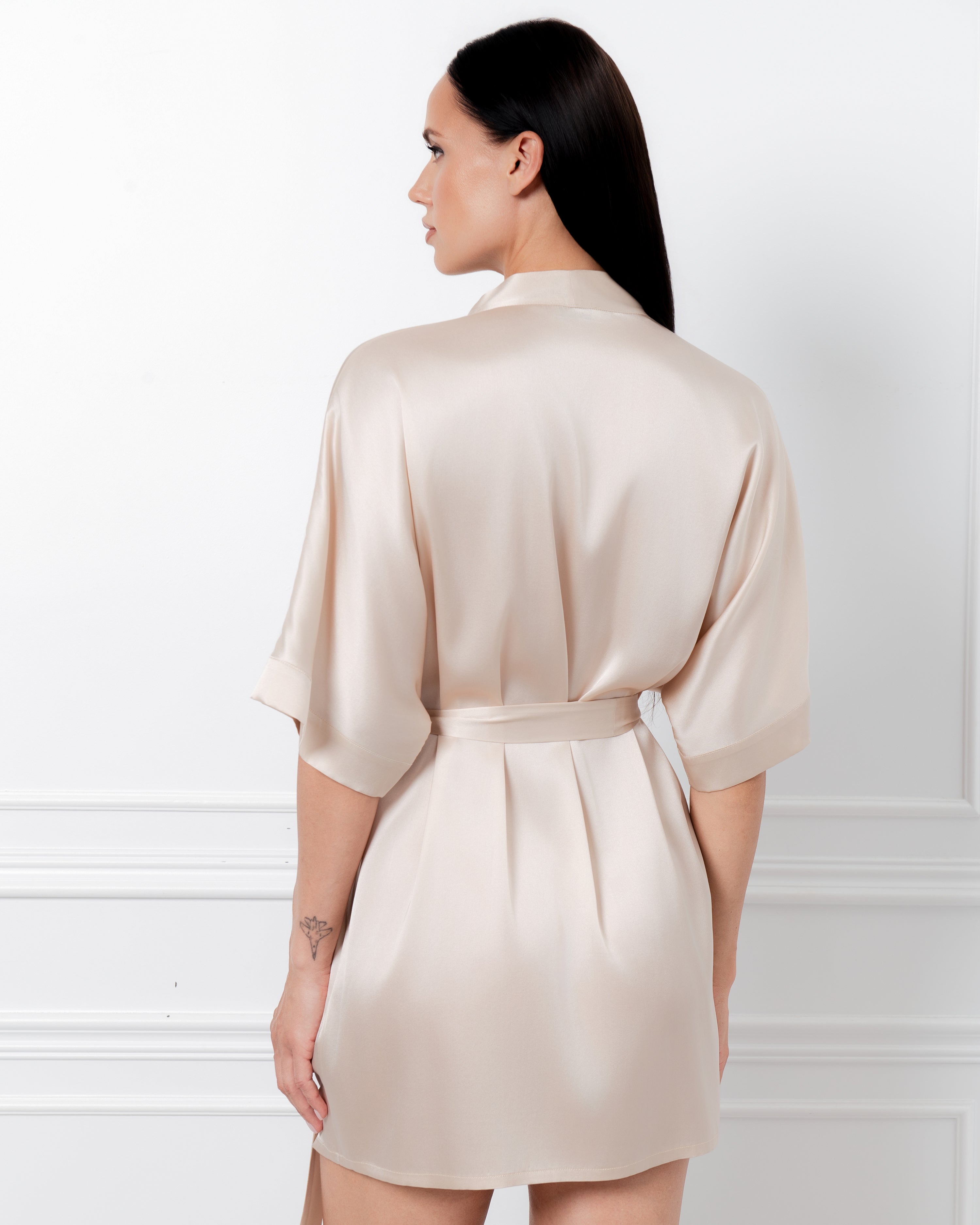 Silk Kimono 04127SL champagne