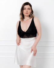 Silk Chemise breast support 04132SL ivory/black