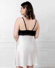 Silk Chemise breast support 04132SL ivory/black