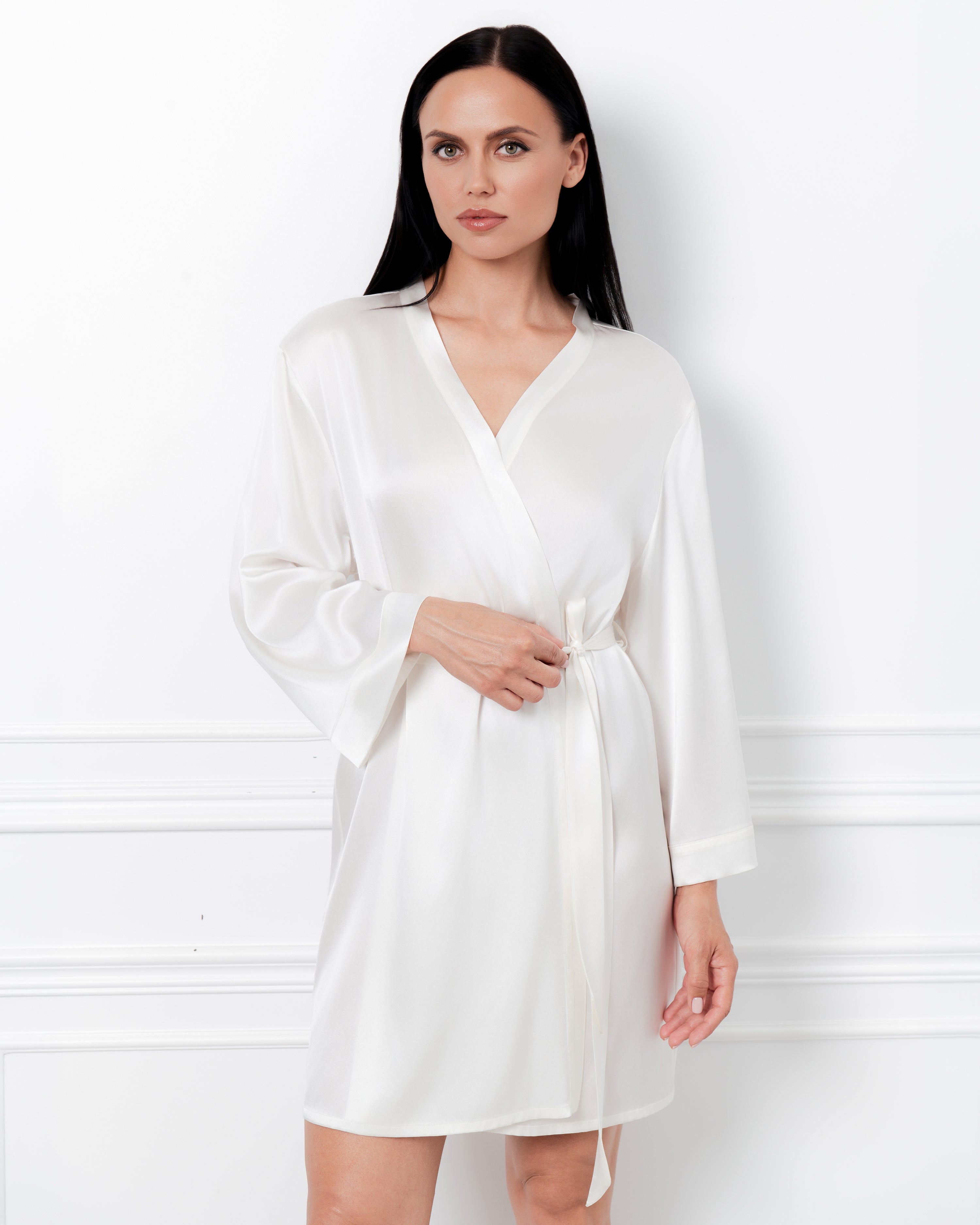 Silk Robe 04133SL ivory