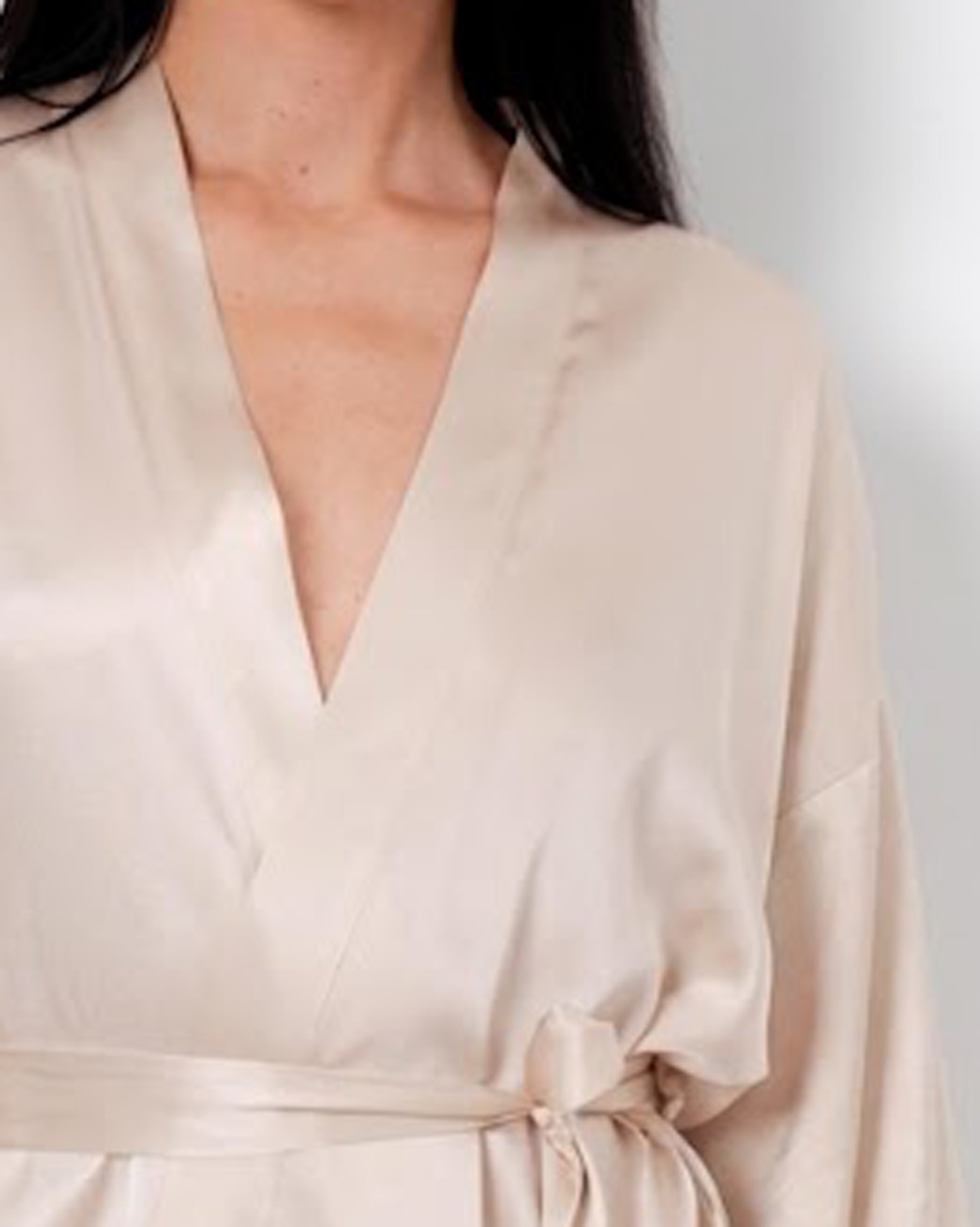 Silk Robe 04133SL champagne