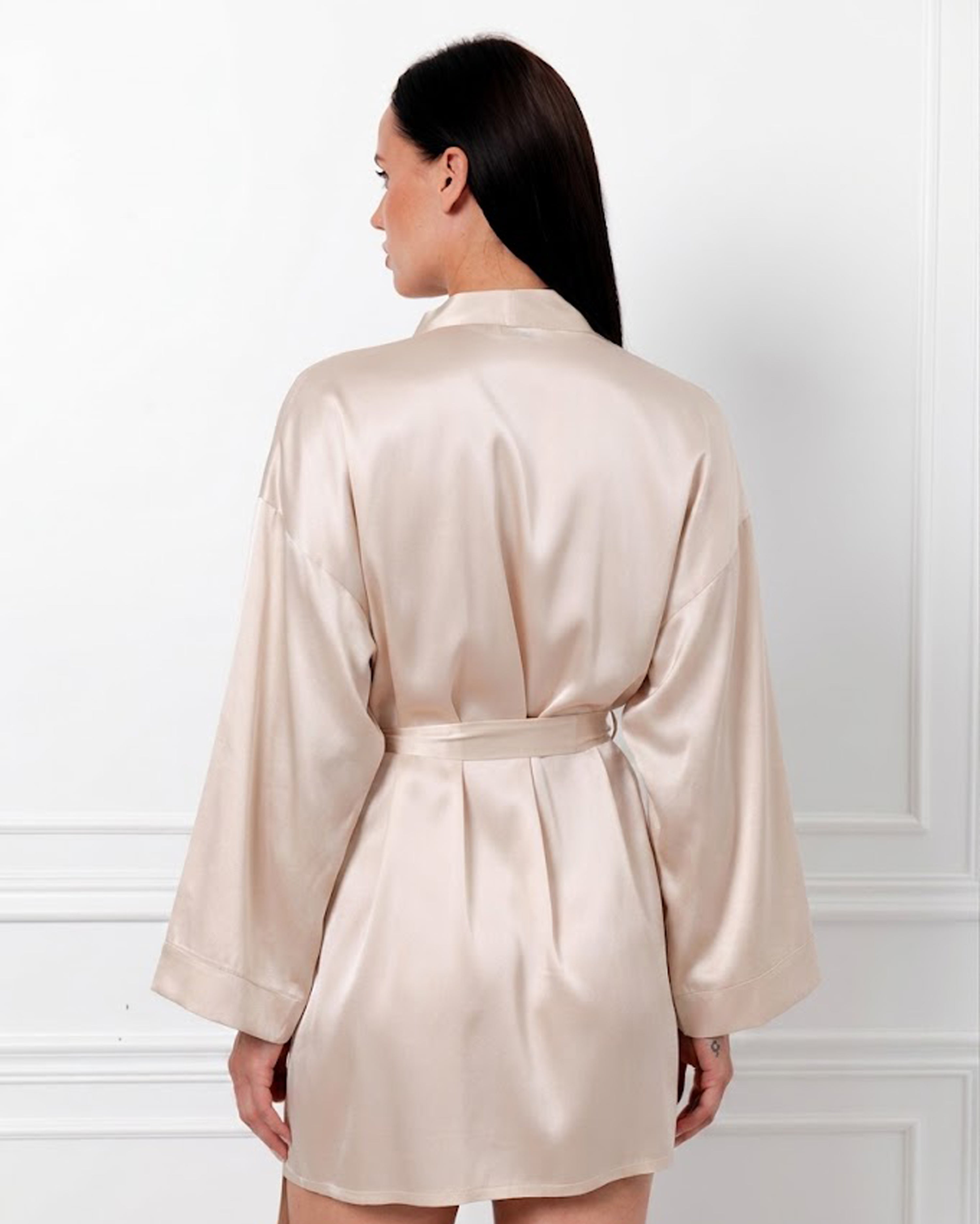 Silk Robe 04133SL champagne