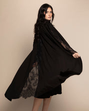 Bamboo long sleeve Robe 10502C black