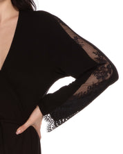 Bamboo long sleeve Robe 10502C black
