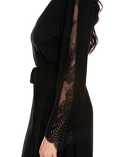 Bamboo long sleeve Robe 10502C black