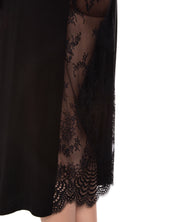 Bamboo long sleeve Robe 10502C black