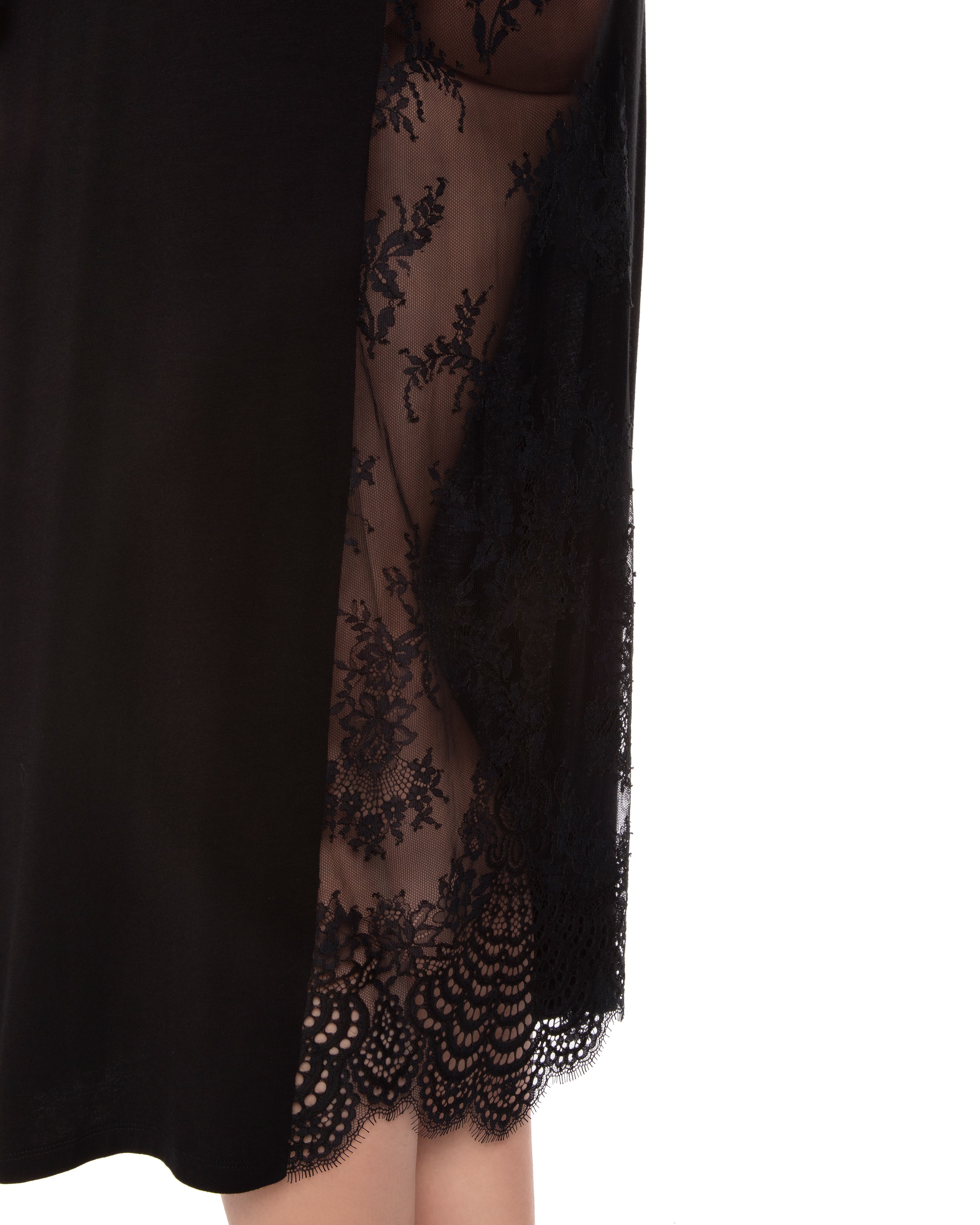 Bamboo long sleeve Robe 10502C black