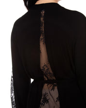 Bamboo long sleeve Robe 10502C black