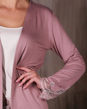 French terry Cardigan 10706C dark lilac