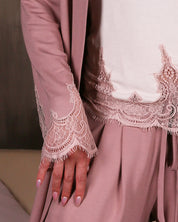 French terry Cardigan 10706C dark lilac