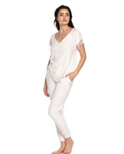 Velour home Set 10801C white