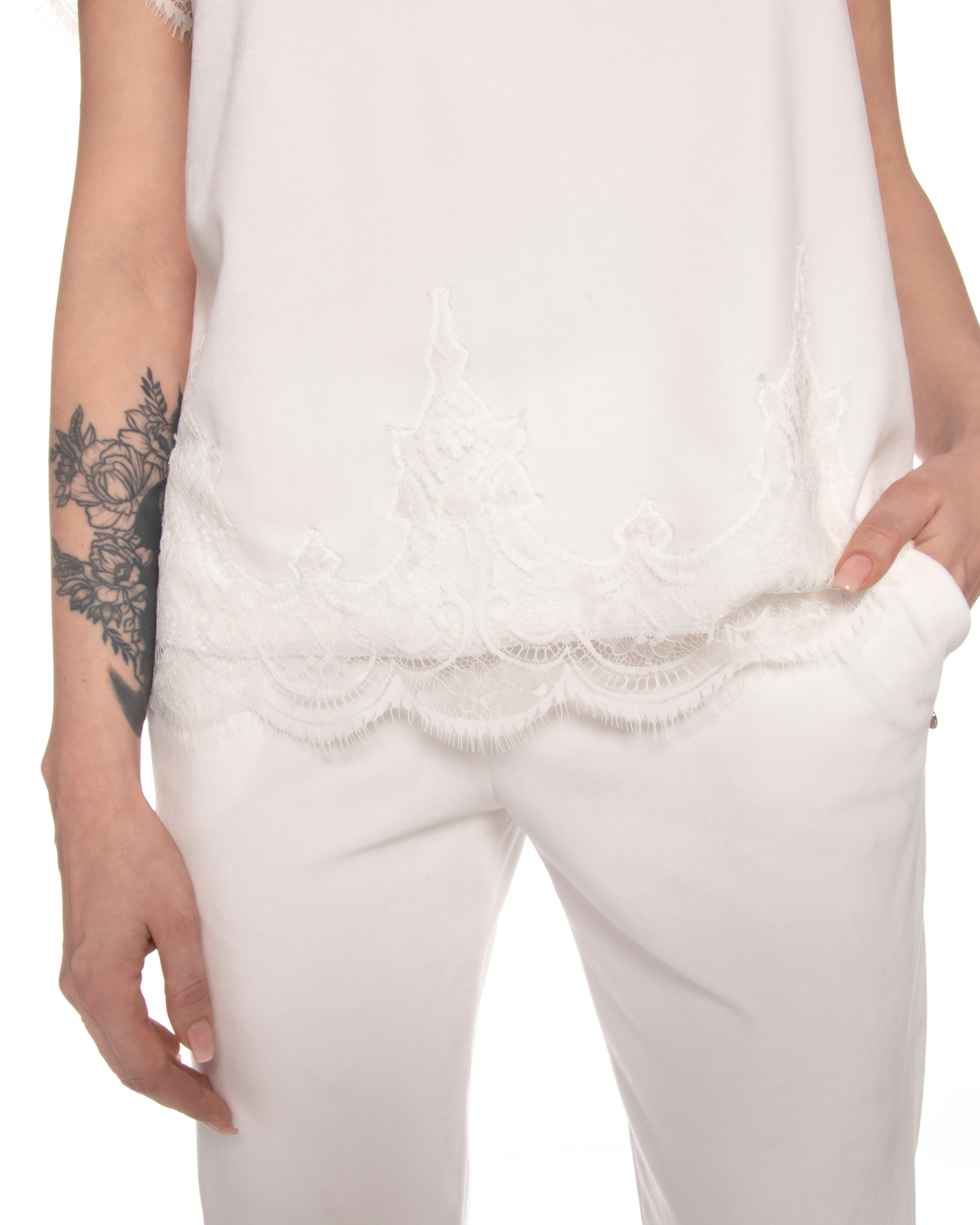 Velour home Set 10801C white