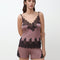 Bamboo cami shorts Set 03337 ash rose