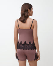 Bamboo cami shorts Set 03337 ash rose