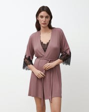 Bamboo 3/4 sleeve Robe 03332 ash rose