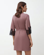 Bamboo 3/4 sleeve Robe 03332 ash rose