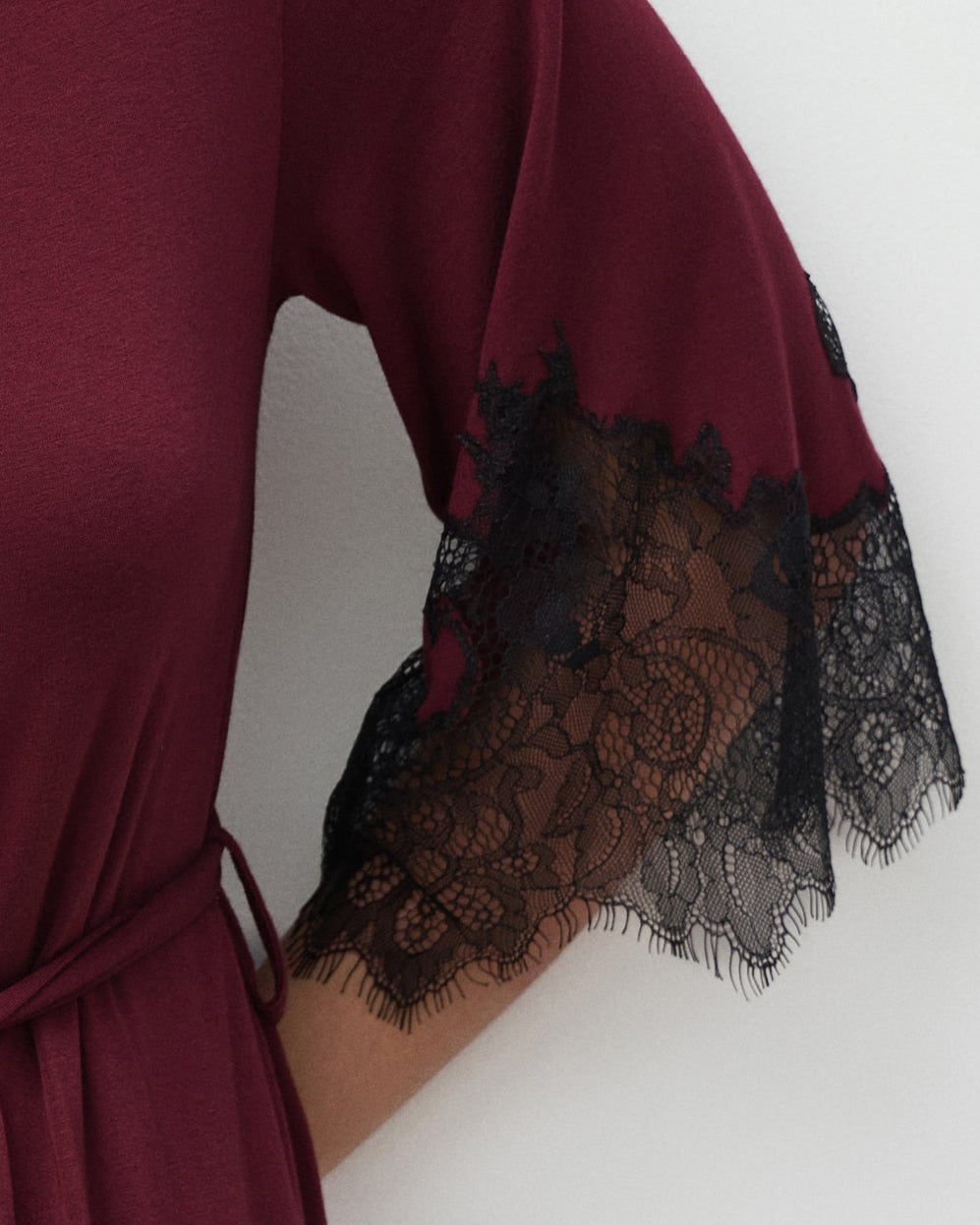 Bamboo 3/4 sleeve Robe 03340 cherry lacquer
