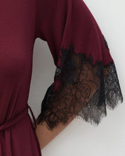 Bamboo 3/4 sleeve Robe 03340 cherry lacquer