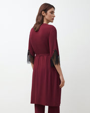 Bamboo 3/4 sleeve Robe 03340 cherry lacquer