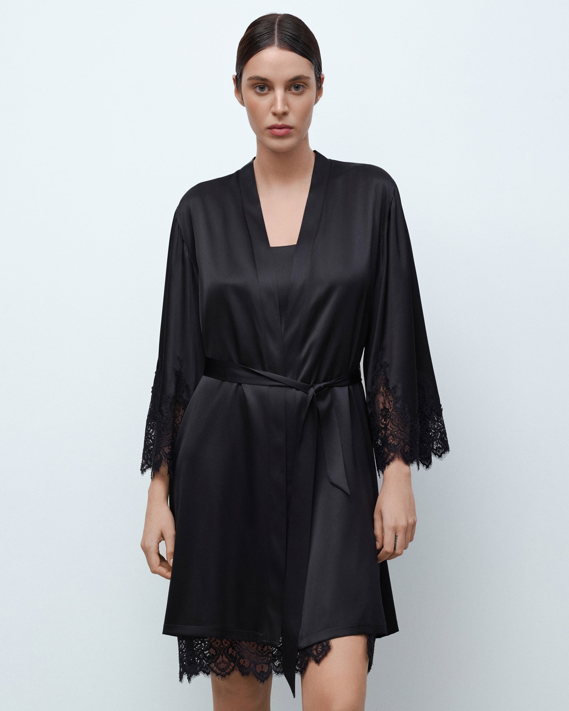 Silk Robe 04101SL black