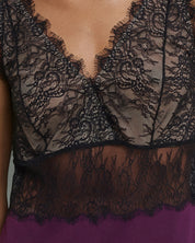 Bamboo Chemise breast support 03335 aubergine