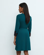 Bamboo 3/4 sleeve Robe 03322 midnight pine