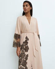 Bamboo long sleeve Robe 03348 almond milk