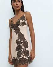 Bamboo Chemise spaghetti strap 03346 almond milk