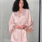Satin Robe S03406 rose gold