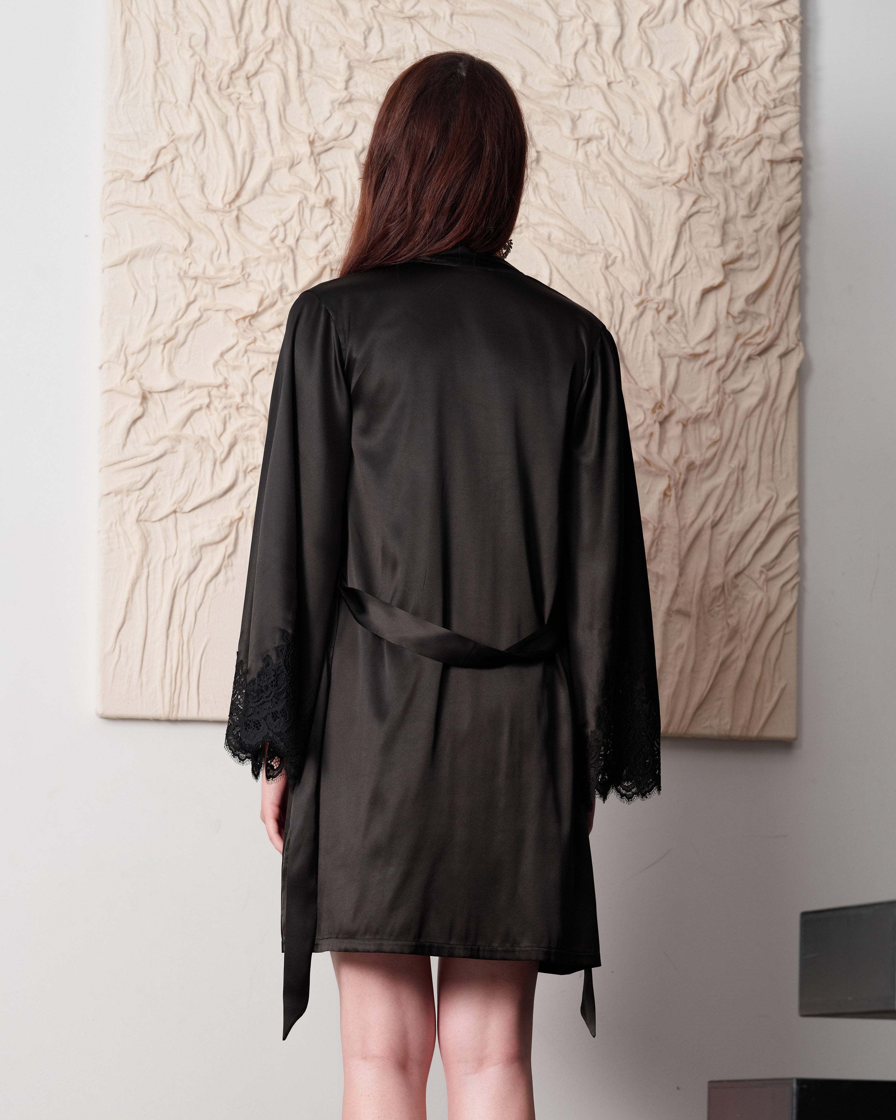 Silk Robe 04101SL black