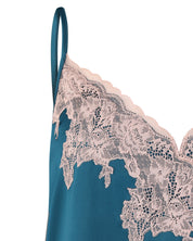 Satin camisole Pajama S03420 emerald