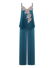 Satin camisole Pajama S03420 emerald