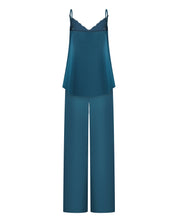 Satin camisole Pajama S03420 emerald