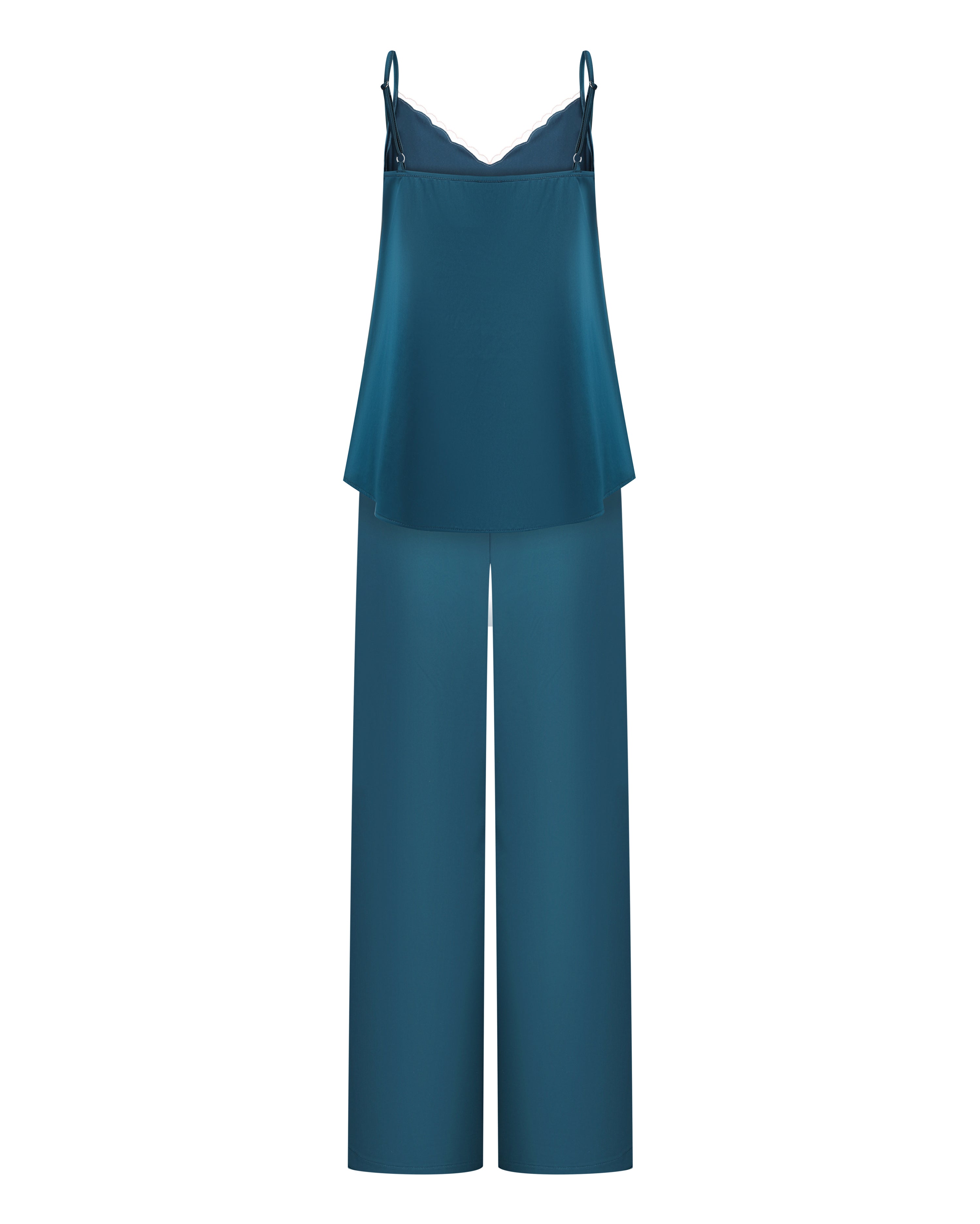 Satin camisole Pajama S03420 emerald