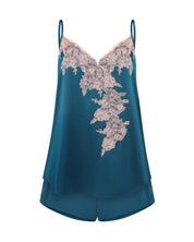 Satin cami shorts Set S03416 emerald