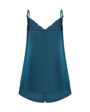 Satin cami shorts Set S03416 emerald
