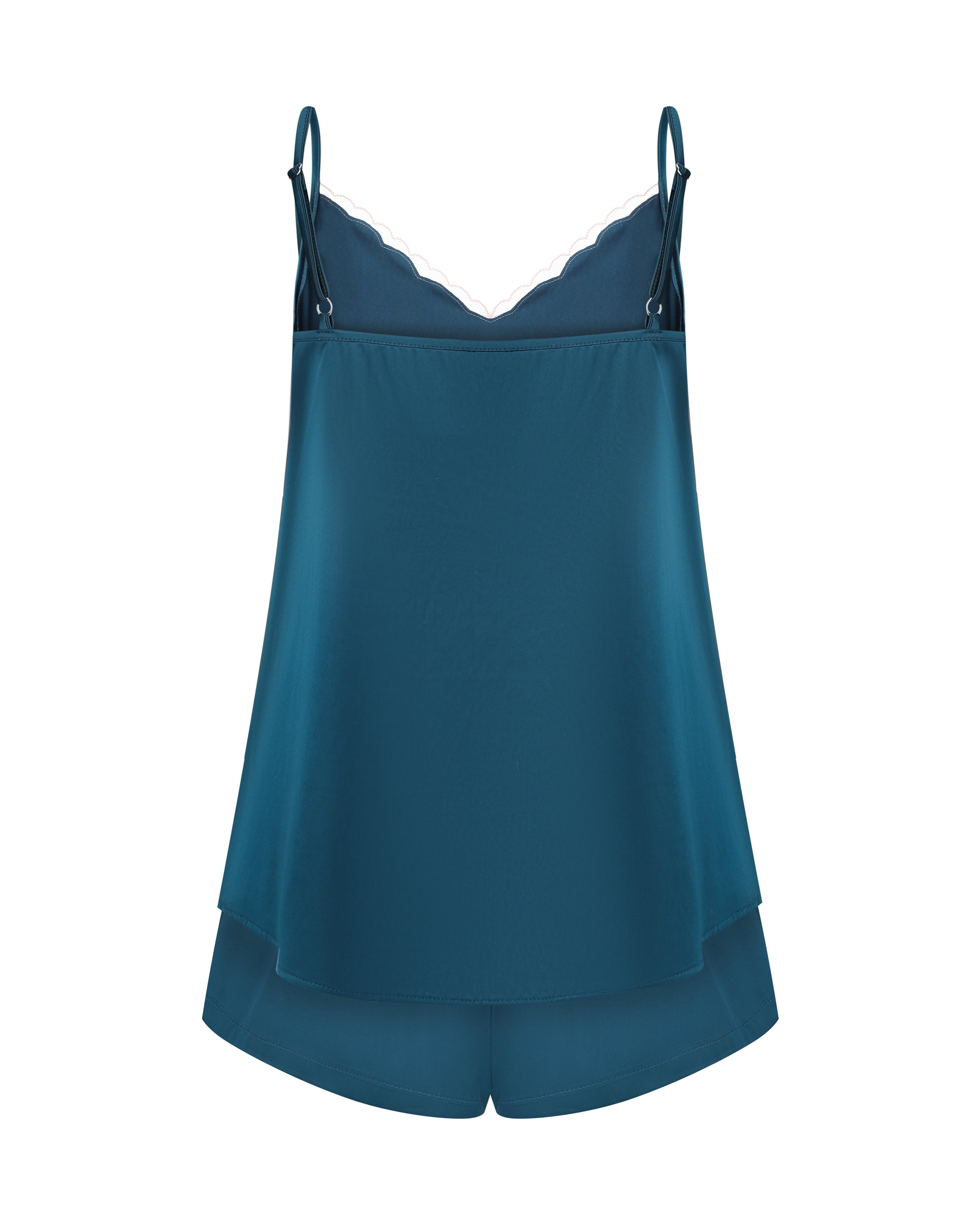 Satin cami shorts Set S03416 emerald