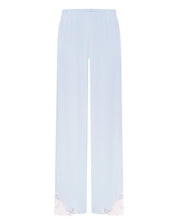 Effetto bamboo camisole pajama set 03163 – women's sleepwear, icy blue
Light blue pants with lace trim on a white background