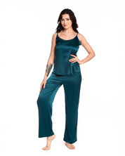 Satin camisole Pajama S03185 green
