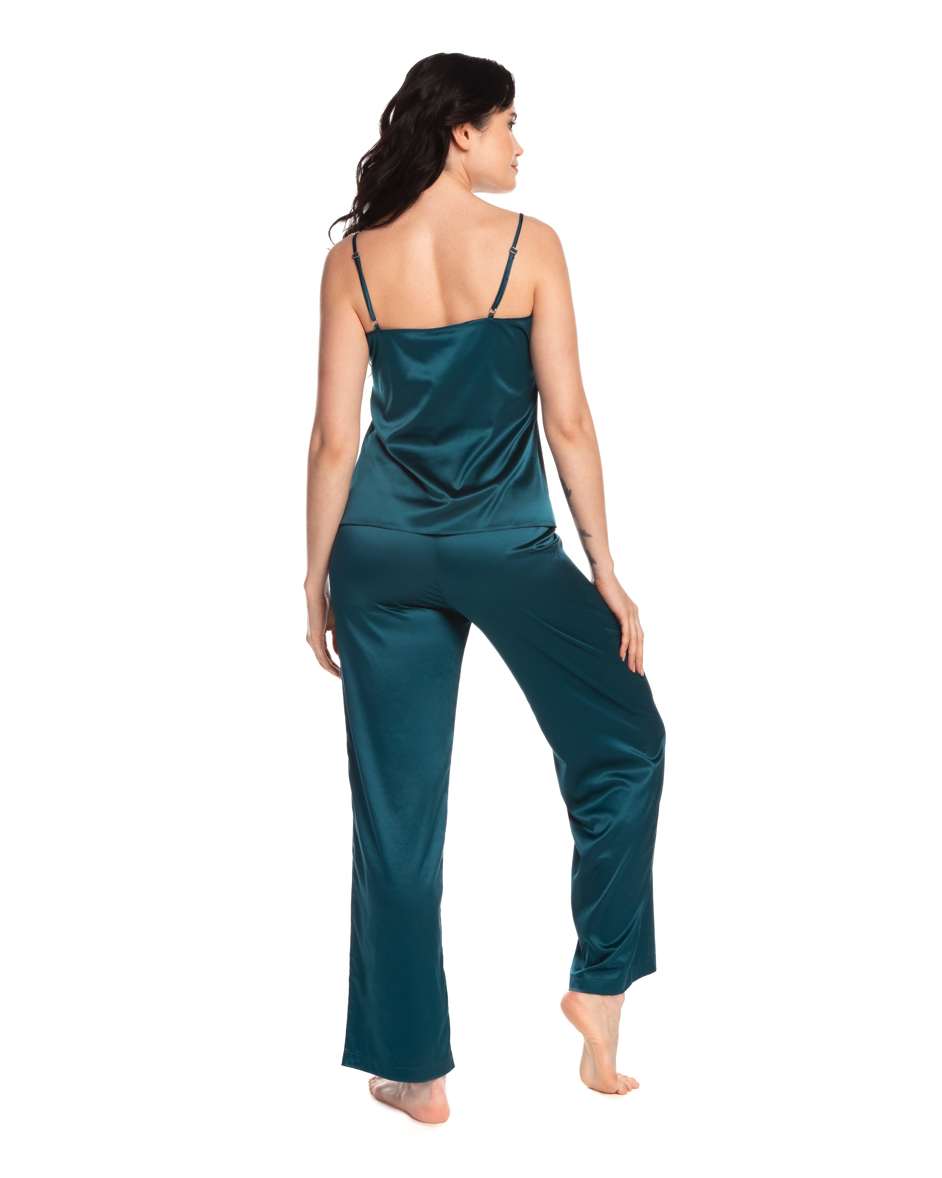 Satin camisole Pajama S03185 green