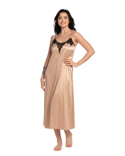 Satin Nightgown spaghetti strap S03187 beige