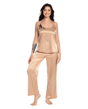 Satin camisole Pajama S03188 beige