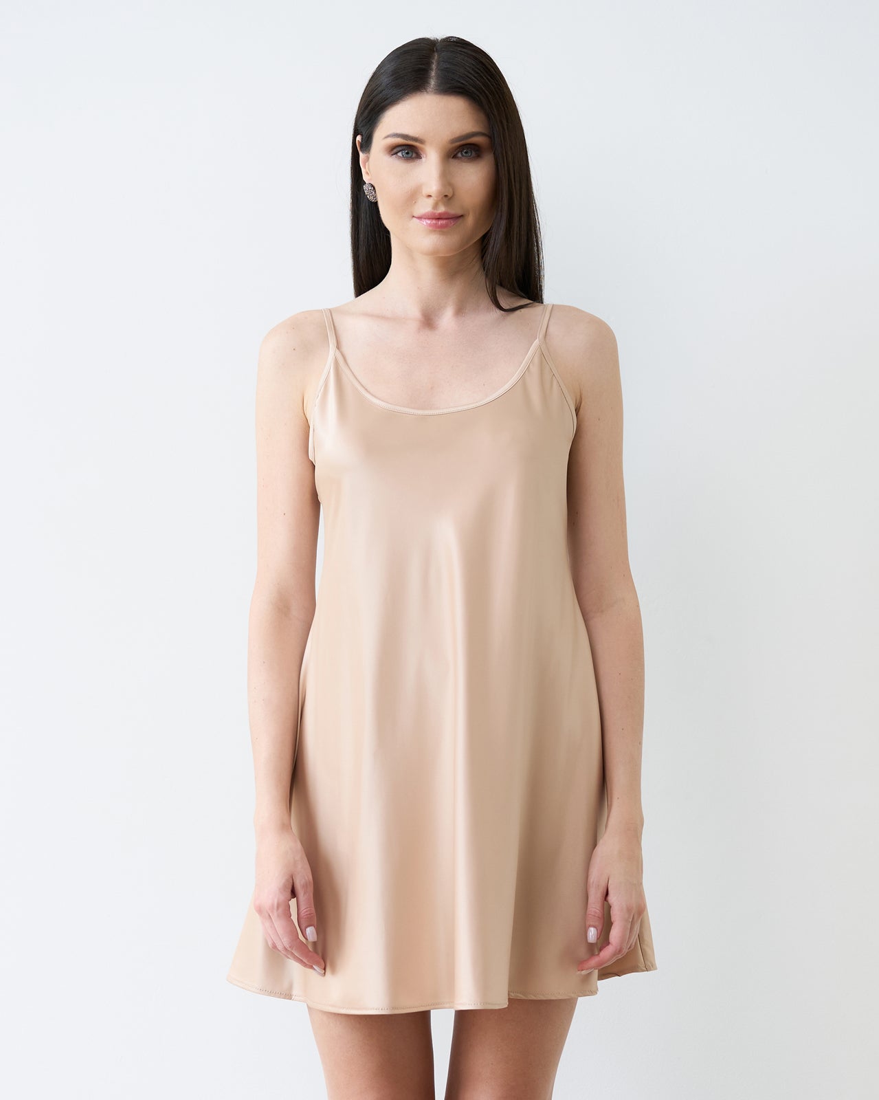 Satin Chemise spaghetti strap S03198 gold