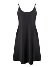 Satin Chemise spaghetti strap S03198 black