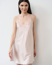 Satin Chemise spaghetti strap S03198 blush