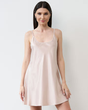 Satin Chemise spaghetti strap S03198 blush