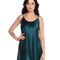 Satin Chemise spaghetti strap S03198 emerald