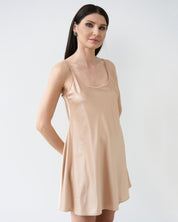Satin Chemise spaghetti strap S03198 gold